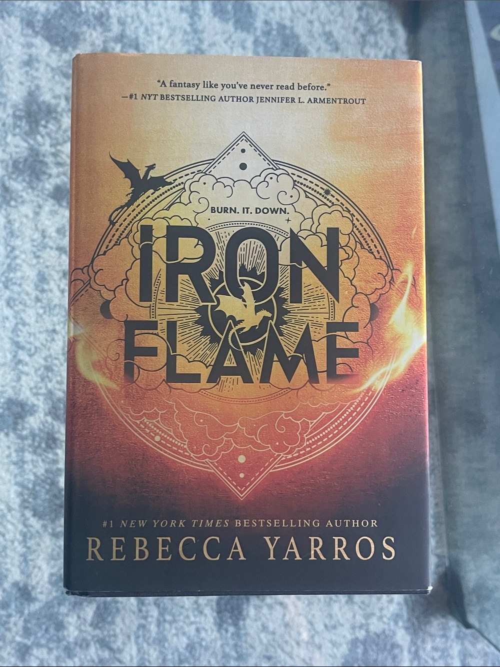 Iron Flame by Rebecca Yarros - Orange Gradient Hardcover